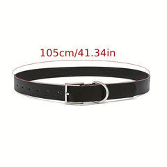 Square Pin Buckle Casual Belt Unisex Solid Vintage Waistband
