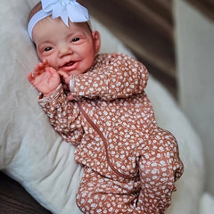 20 Inches Reborn Doll Soft Cloth Body Hand painted Hair Capillaries Visible