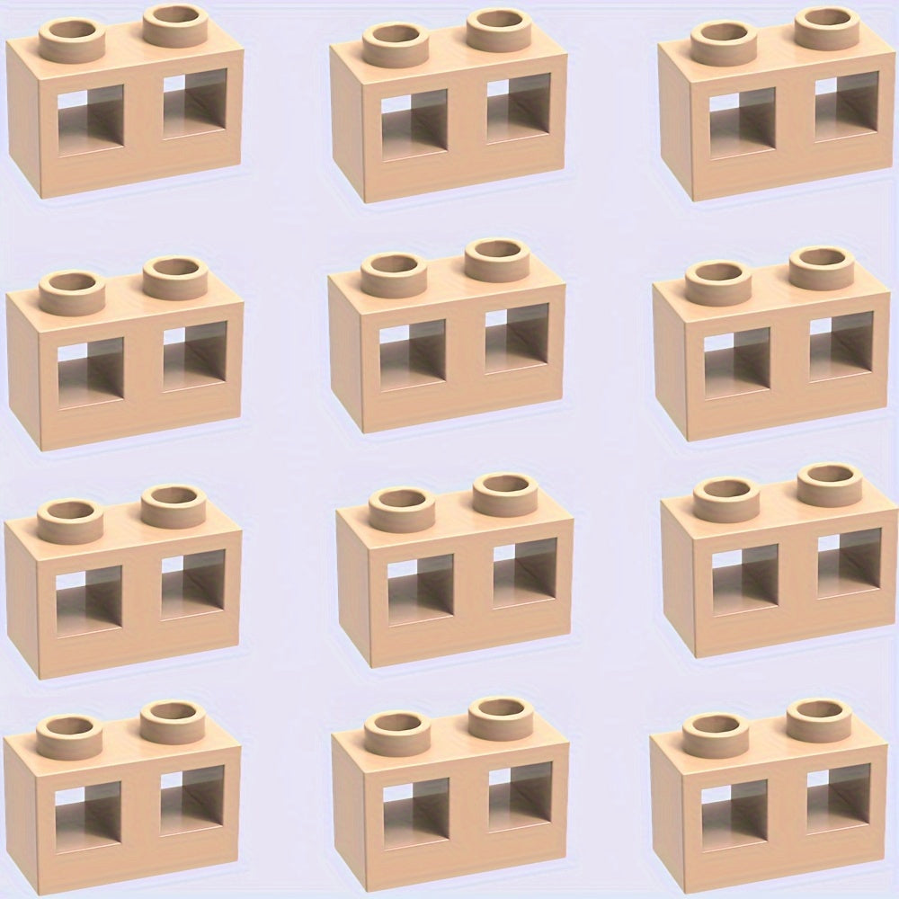 12pcs Building Blocks Set 1x2 High Wall Bricks with Dual Studs