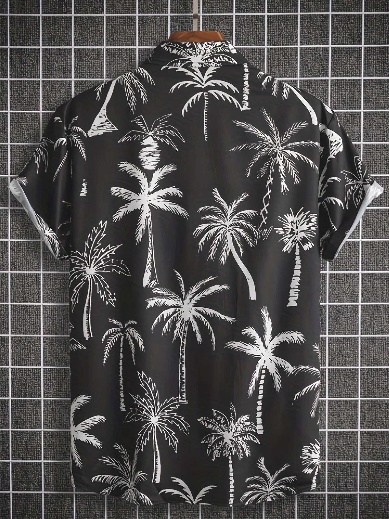 Coconut Tree Print Men's Hawaiian Shirt