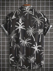 Coconut Tree Print Men's Hawaiian Shirt