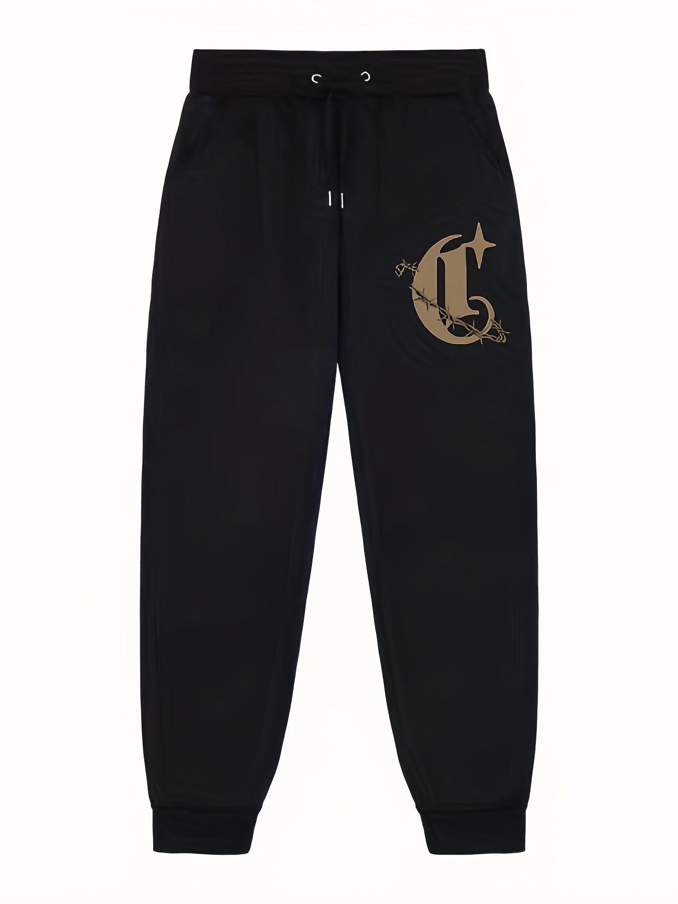 Star Pattern Joggers Men's Casual Loose Fit Drawstring Pants