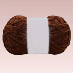 2 Rolls Velvet Yarn Crochet Thread DIY Craft Thick Wool Hook Needle 80M