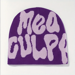 Mea Culpas Casual Men's Jacquard Knitted Hat Y2k Beanie Caps