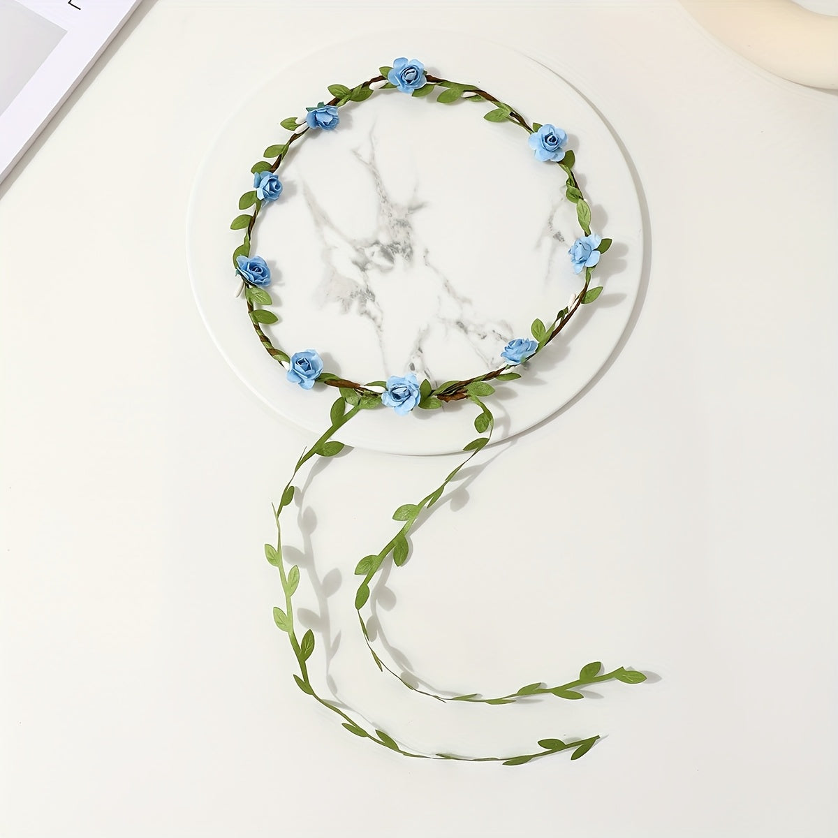 Set of 3 Bohemian Style Flower Crown Headbands - Festive Hair Accessories