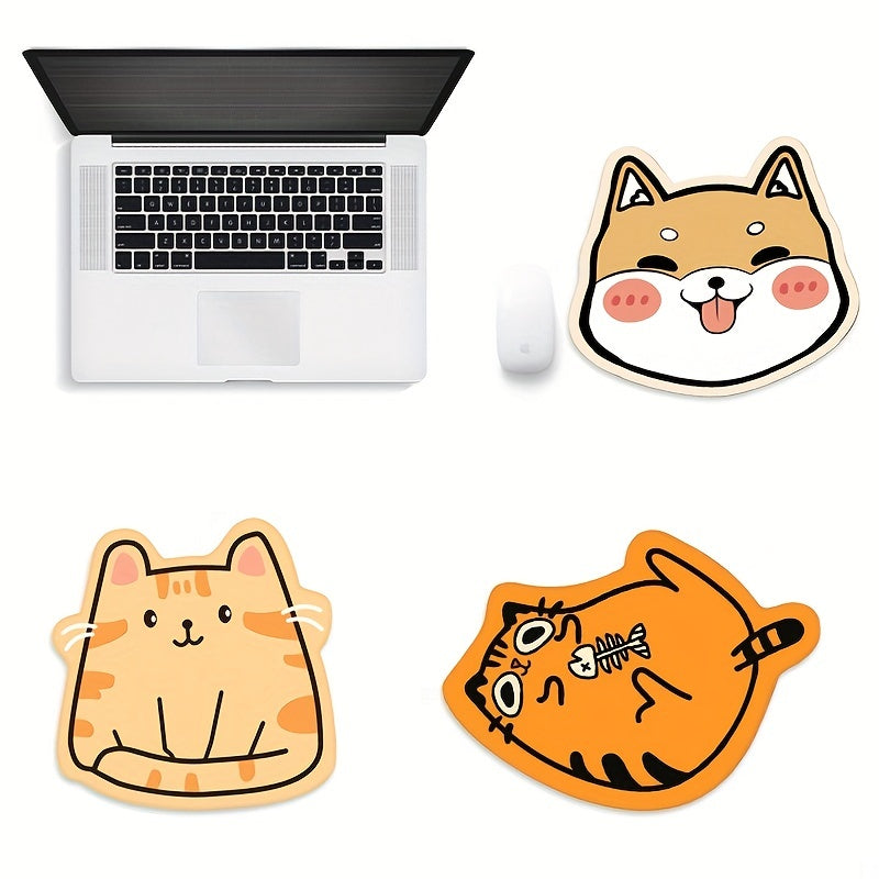 Cartoon Animal Shaped Leaf Non-slip Mouse Pad