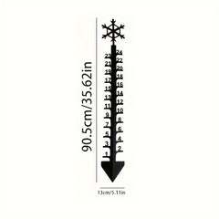 Metal Outdoor Snow Measuring Device 24-inch Yard Floor Insert