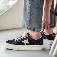 Men's Star Pattern Print Skate Shoes Non Slip Sneakers