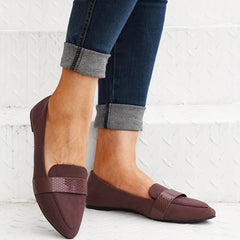 Women's Pointed Toe Flat Shoes Slip On Soft Sole Versatile Flats