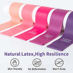 5 Pack Resistance Tapes - Stylish Bands for Workouts