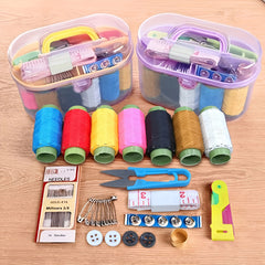 46pc Portable Sewing Kit with Case, Multifunctional Needle and Thread Set