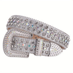 Red Rhinestone Belt Strap for Western Cowgirl Bling Crystal