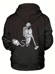 Ink Print Men's Graphic Hoodie Autumn Winter Pullover