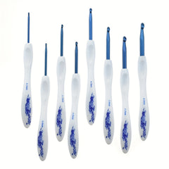 8pcs Ergonomic Crochet Hook Set with Print Crochet Hooks