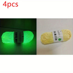 4pcs Glow In The Dark Yarn 50m DIY Arts Crafts Sewing Crocheting