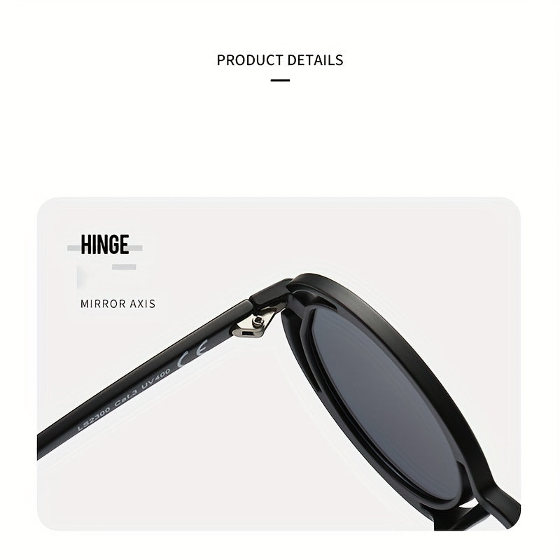 Men's Steampunk Sunglasses UV Protection Retro Round Frame Sunglasses PC Lenses