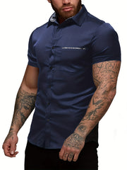 Men's Short Sleeve Casual Shirt for Summer