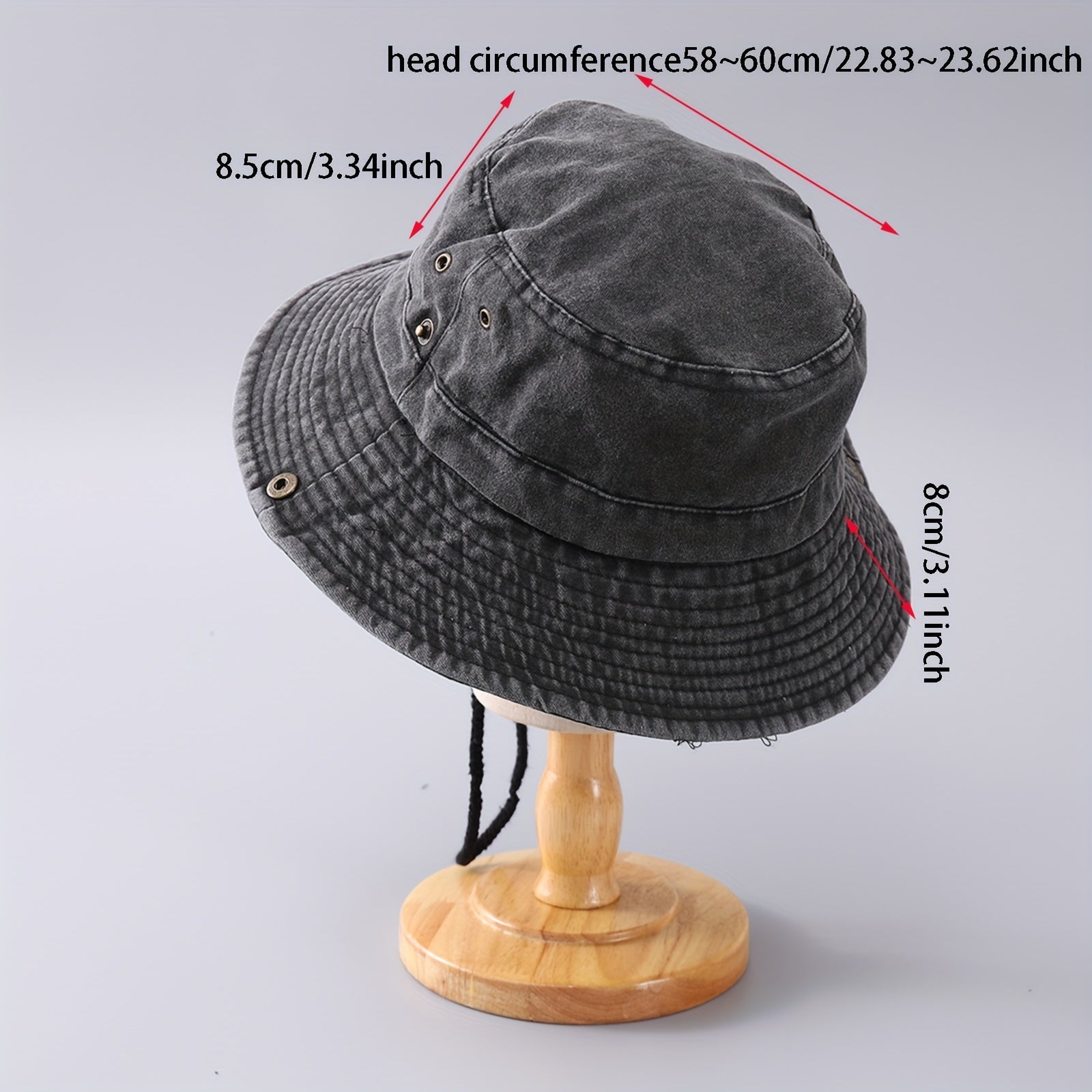 Cowboy Bucket Hat Button Style Double-sided Wear Mountaineering Cycling Hat