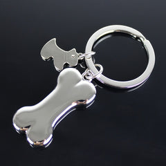 Dog Bone Pendant Keychain Metal Holder Jewelry