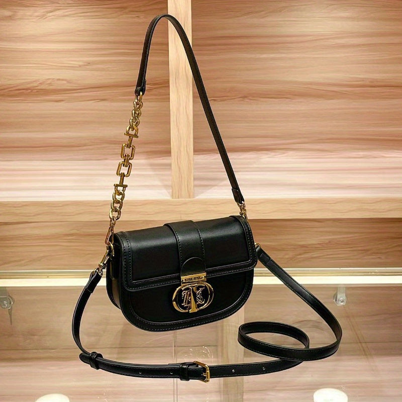 Light Brown Plaid Sling Bag for Women - Crossbody with Detachable Strap