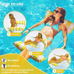 Portable 4-in-1 Pool Hammock for Travel & Parties