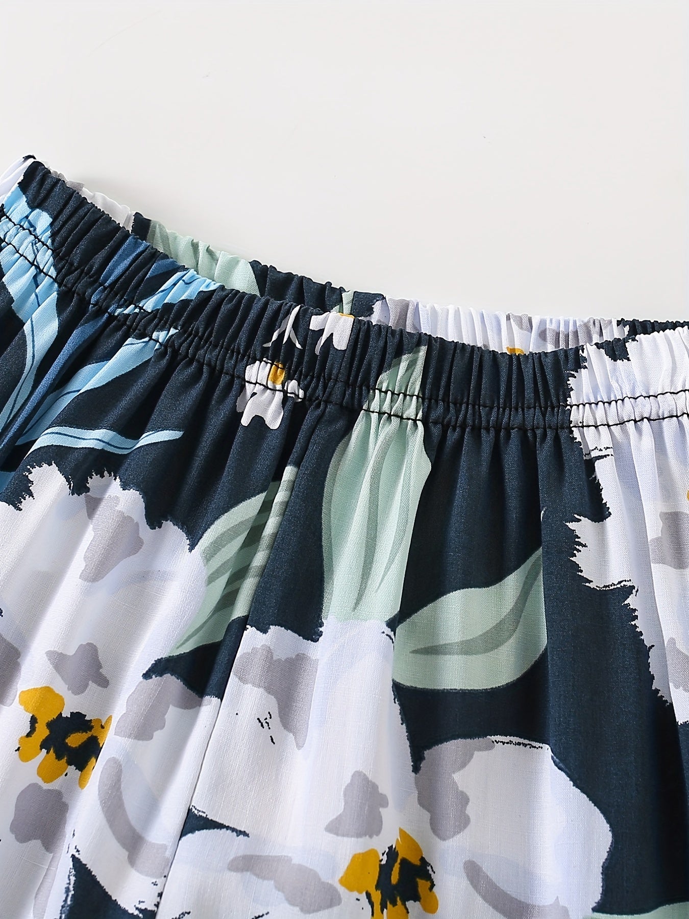 Toddler Girls Flower Graphic Loose Jogger Pants Elastic Waist Thin Trousers
