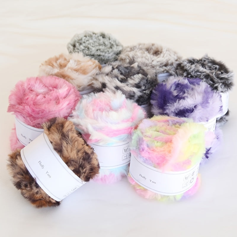 1pc Fur Yarn Ball Faux Mink Fur Yarn for DIY Knitting Crocheting Hat Scarf Purse