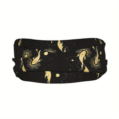 Unisex Goldfish & Star Sports Headband Sweat Wicking Polyester Yoga Gym Running