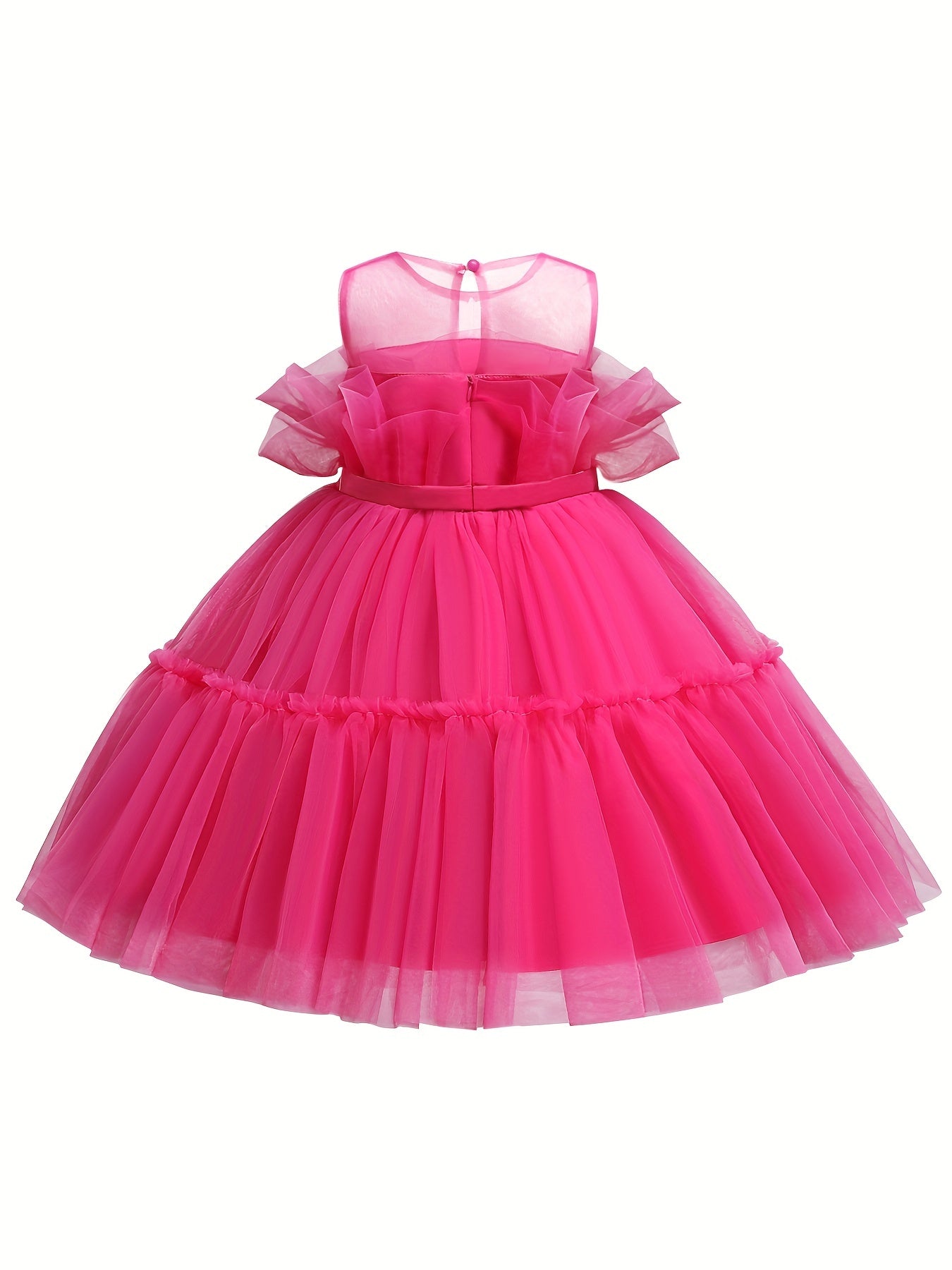 Toddler Girls Princess Dress with Hot Mesh Girls Holiday Dress