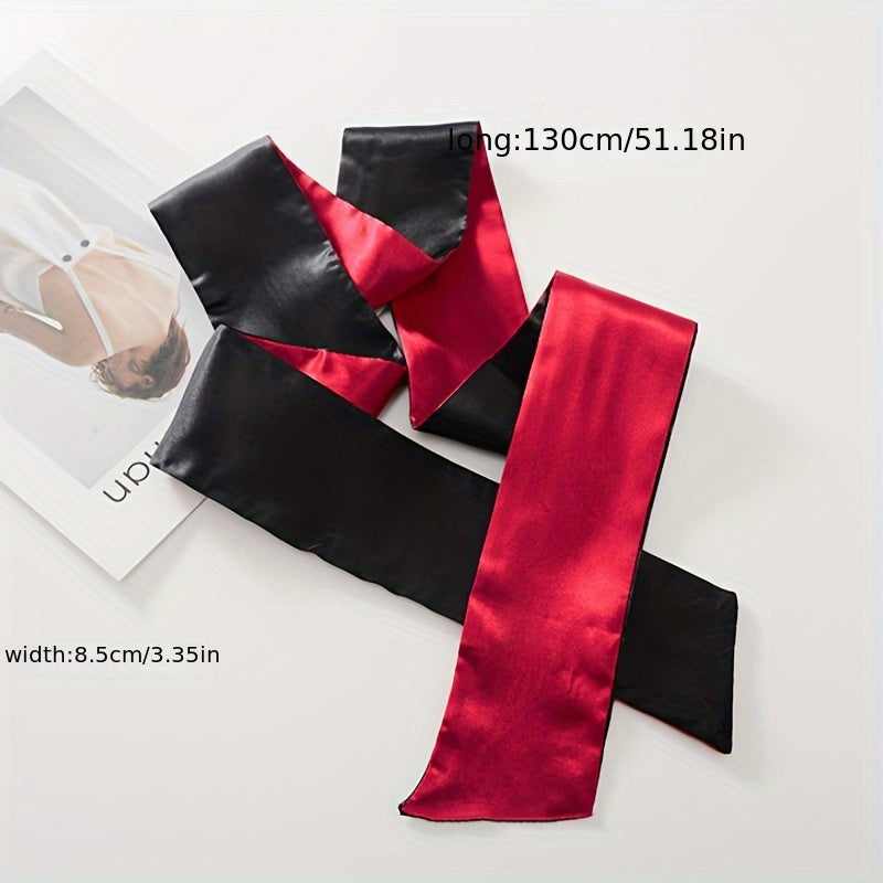 Solid Smooth Ribbon Sleep Eye Mask Blackout Soft Comfortable Blindfold