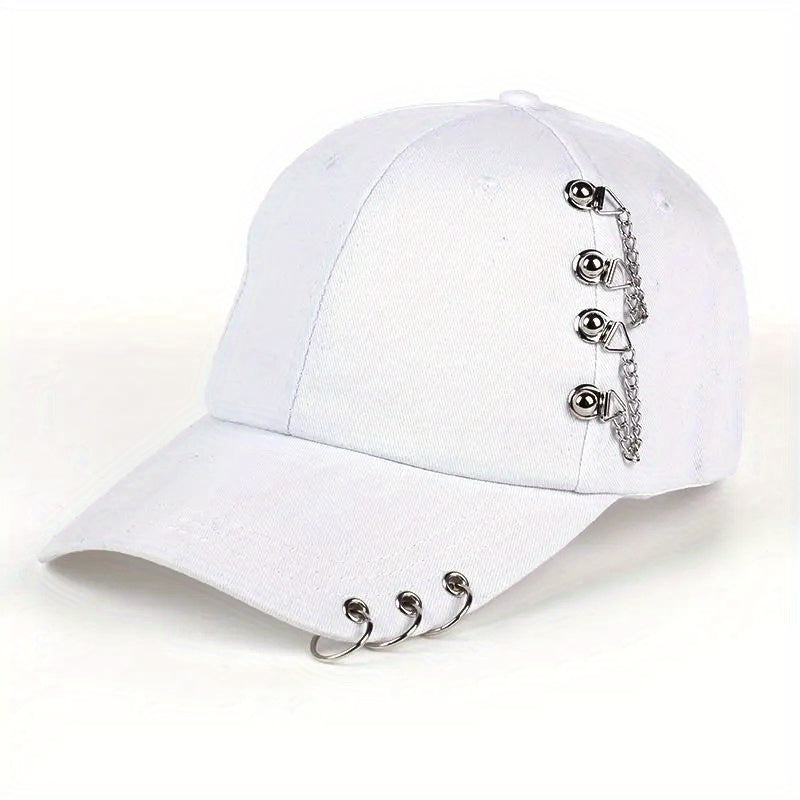 Ring Chain Baseball Cap Unisex Hip Hop Dad Hat Adjustable Sun Hat