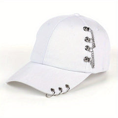 Ring Chain Baseball Cap Unisex Hip Hop Dad Hat Adjustable Sun Hat