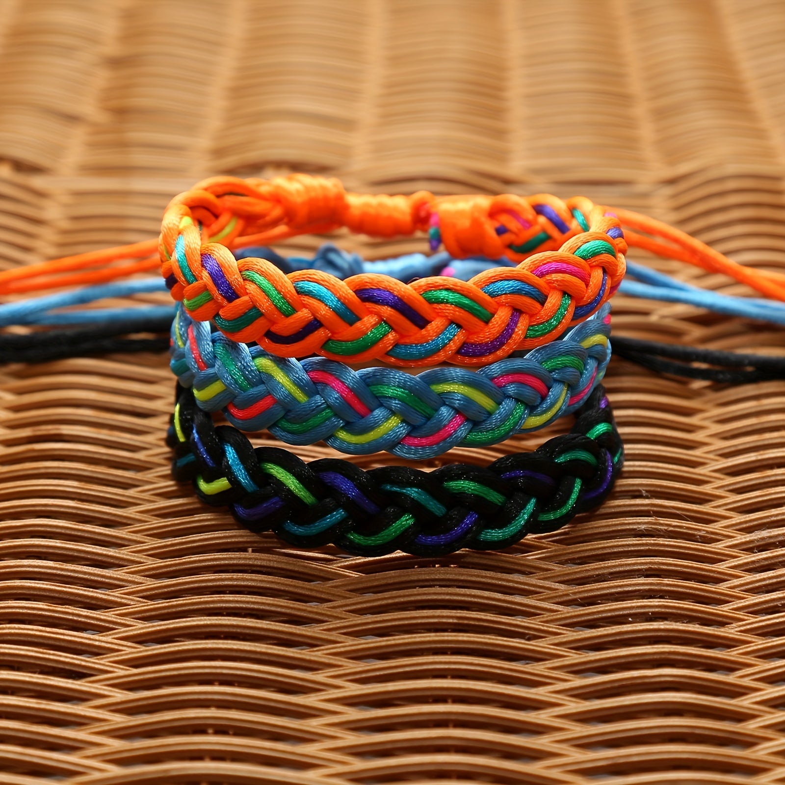 1 Pc Hand Braided Baseball Bracelet Unisex Style Adjustable Men Women