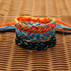 1 Pc Hand Braided Baseball Bracelet Unisex Style Adjustable Men Women