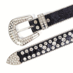 Kids Rhinestone Western Leather Belt - Cowgirl Cowboy