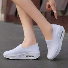 Women's Air Cushion Wedge Sneakers Slip On Casual Shoes