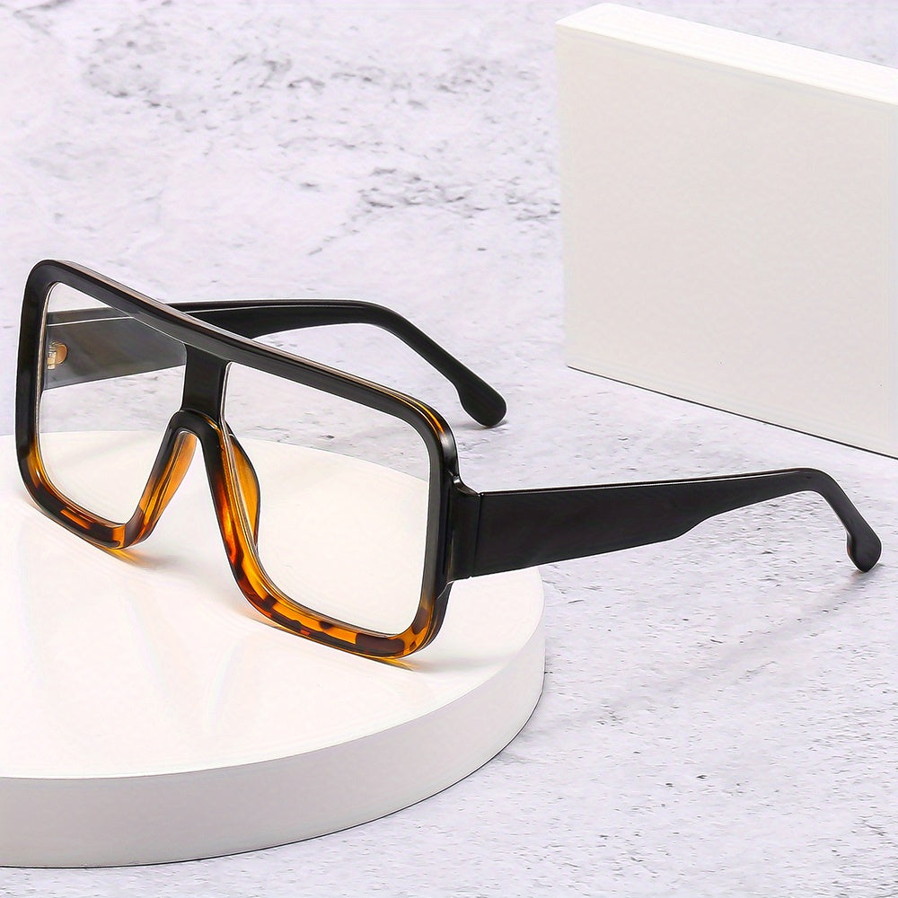 Men's Square Frame Anti Light Glasses for Party