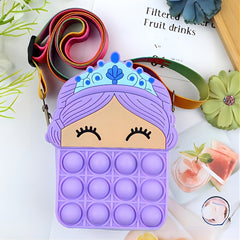 Girls Silicone Princess Crossbody Bag Shoulder Bag Coin Purse Wallet
