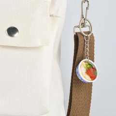 3pcs Chinese Style Bowl Model Keychain Keyring Pendant