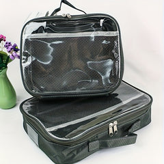 Set of 3 PVC Zipper Mesh Storage Bags for Toy Organization and More