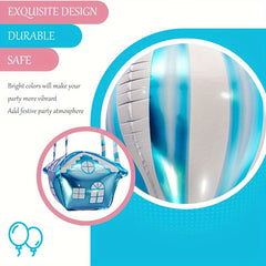 4pcs 4D Hot Air Foil Balloon Birthday Theme Party Supplies