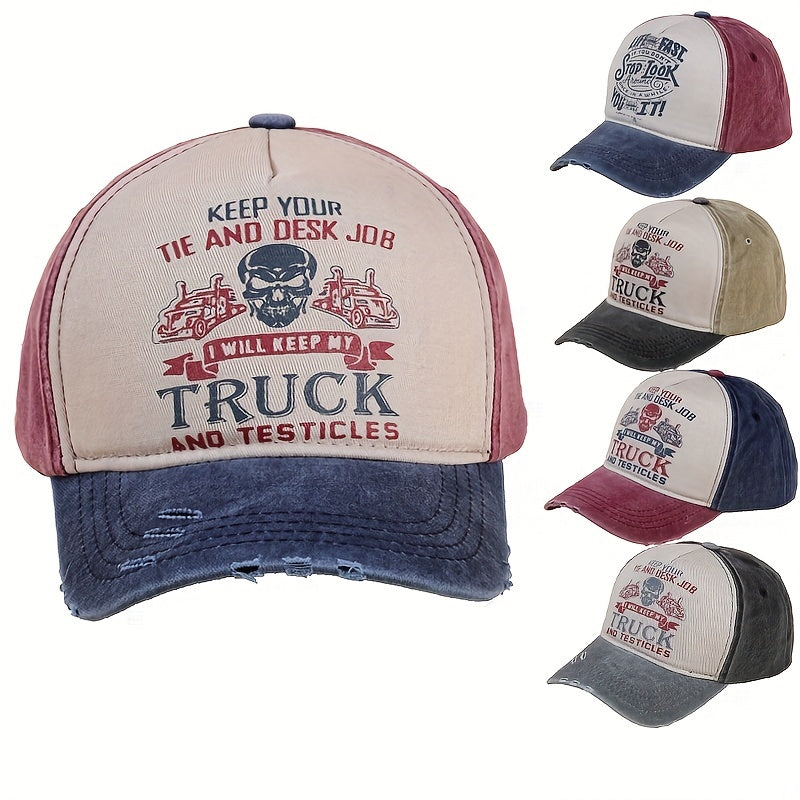 Distressed Vintage Baseball Cap Adjustable Strap for Men Women