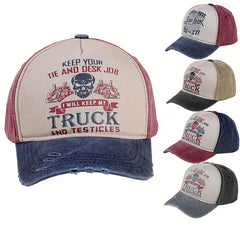 Distressed Vintage Baseball Cap Adjustable Strap for Men Women