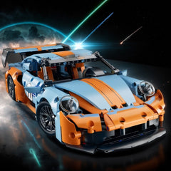 Ocs Orange Sports Car Building Blocks Racing Car Building Block Toy Set