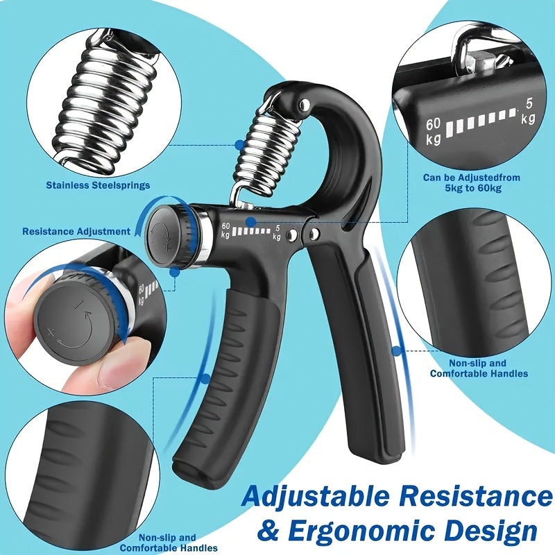 Adjustable Finger Grip Strengthener Hand Trainer for Rehabilitation