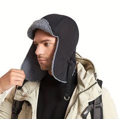 Winter Trapper Hat Thickened Velvet for Men & Women Outdoor Ski Hat