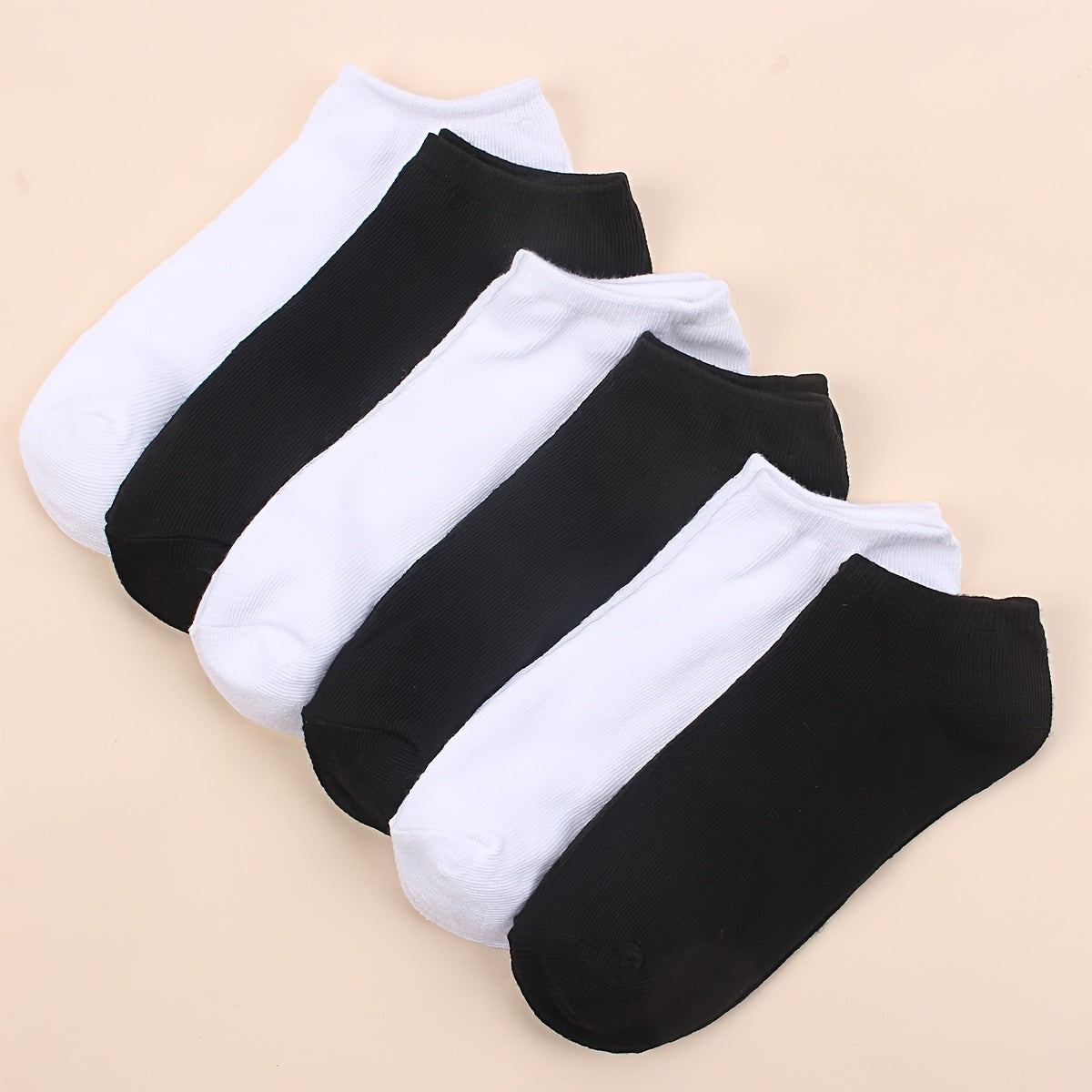 6-Pack Women's Striped Cotton Ankle Socks