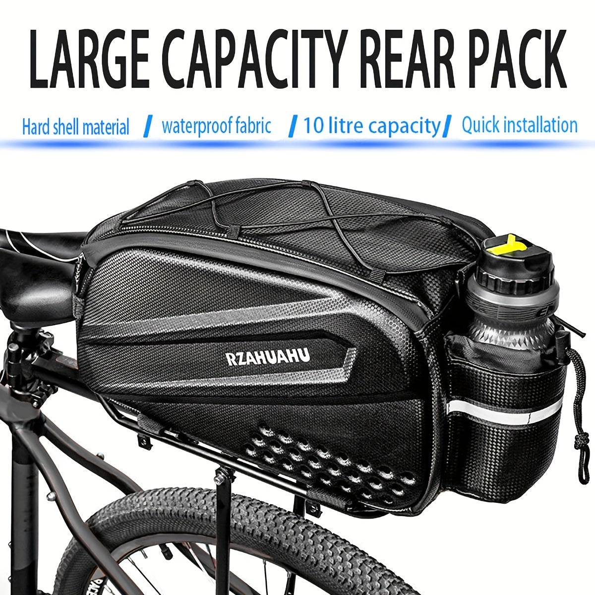 Hard Shell Rear Rack Pack for Mountain Bikes