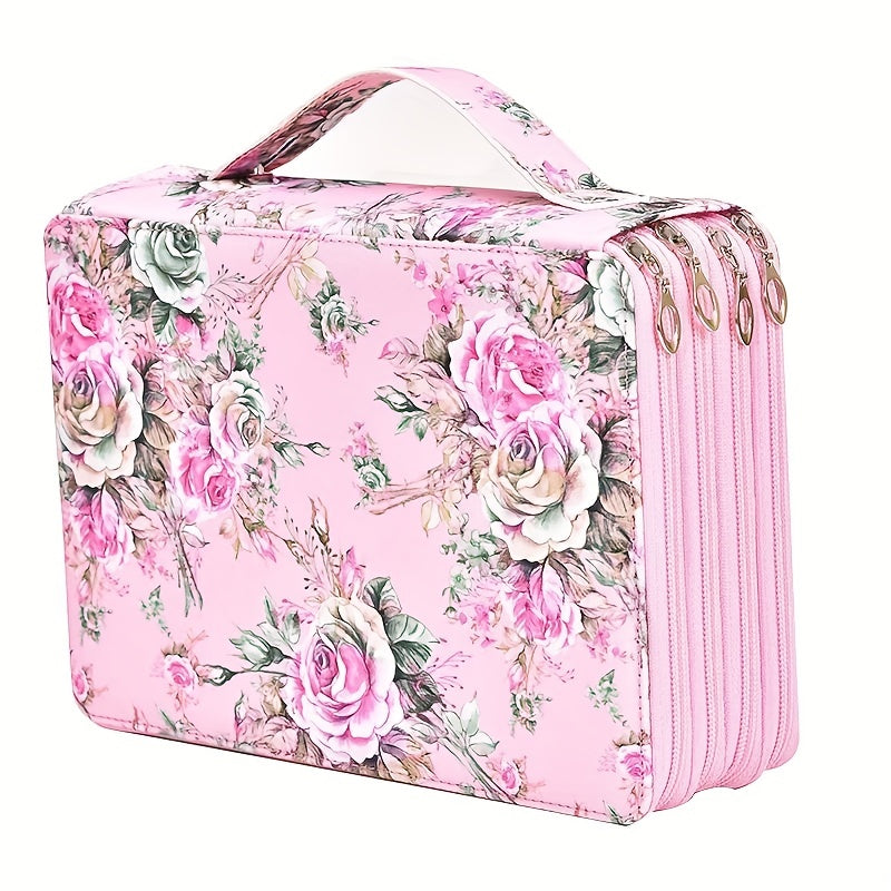 Canvas Shockproof Pencil Bag with Double Zipper