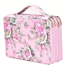 Canvas Shockproof Pencil Bag with Double Zipper